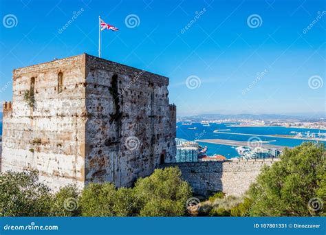 The Moorish Castle Gibraltar Stock Image Image Of Coast Fort 107801331