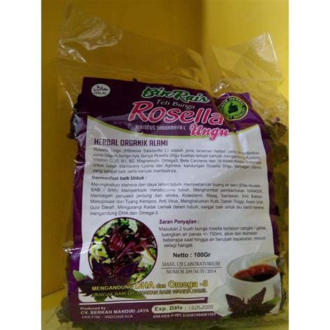 Jual Herbal Terlaris Teh Bunga Rosella Ungu Rosella Curah Rebus