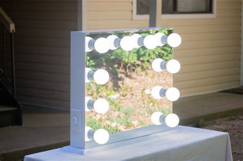 Diy vanity mirror with lights.