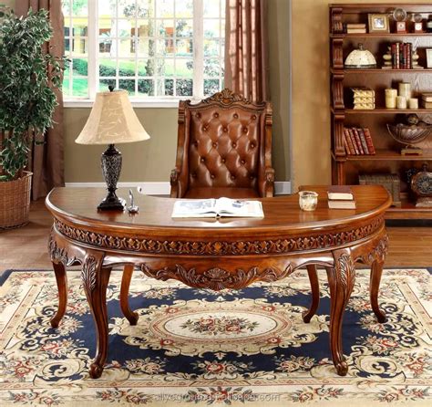 Luxury Wooden Office Desk And Wood Carved Desk Office Table Design High ...