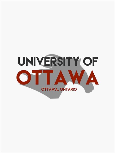 Uottawa With Gee Gee Sticker For Sale By Alysilverberg Redbubble