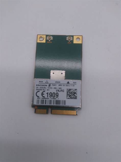 Ericsson Wwan Dw Minicard G Hspa Mobile Broadband Card Vnjrg