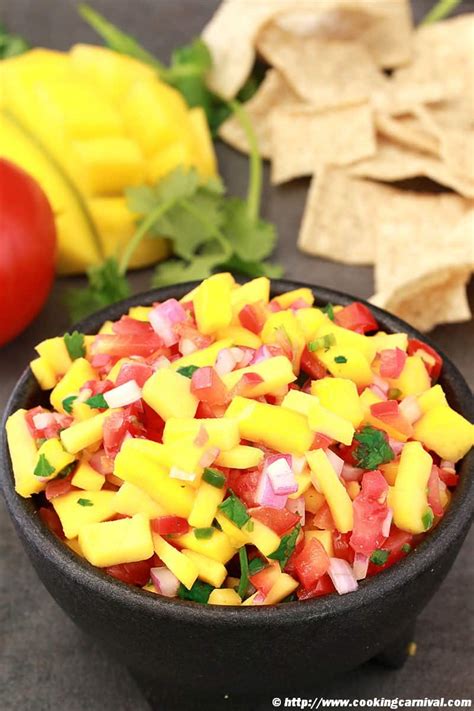 5 minute Easy Mango Salsa - CookingCarnival.com