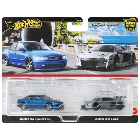 Hot Wheels Car Culture Premium 1 64 Véhicules Audi S4 Quattro et Audi R8 LMS Smyths Toys France