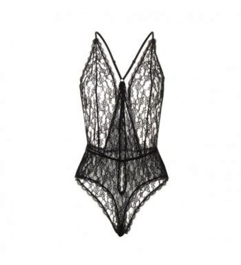Women Deep V Lace Babydoll One Piece Lingerie S XL Black C W CS
