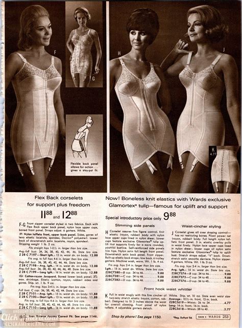 Retro 60s Lingerie Corselets Foundation Garments Click Americana