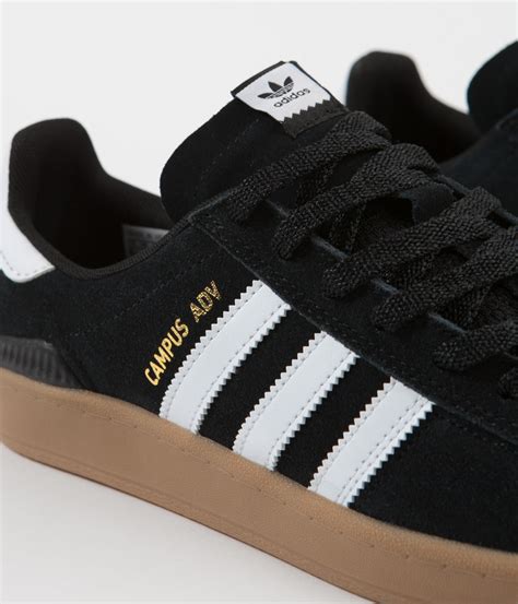 Adidas Campus Adv Shoes Core Black White Gum4 Flatspot