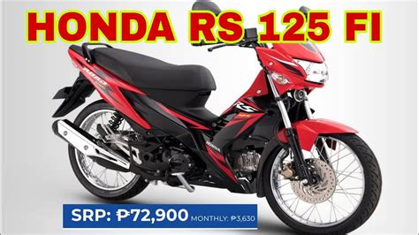 New Honda Rs 125 Fi Red Youtube