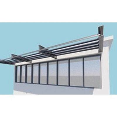 Aluminium Brise Soleil Solar Shading Shadex 400 Single Blade Brise