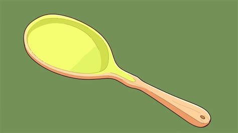 Premium Vector | A cartoon drawing of a spoon with a yellow handle