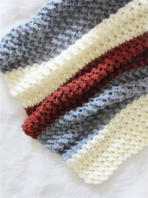 Free crochet afghan pattern with a beautiful texture - Crochet Dreamz