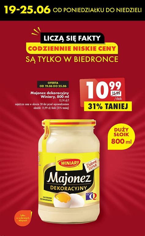 Promocja Majonez Dekoracyjny Winiary W Biedronka