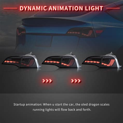 Vland Led Taillights For 2017 2023 Tesla Model 3 Model Y Wred Turn Si — Vland Us