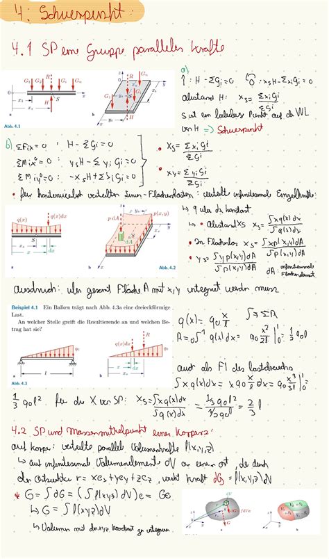 Schwerpunkt Zusammenfassung Kapitel Technische Mechanik Studocu