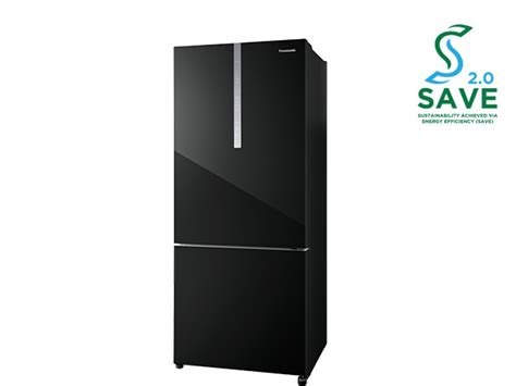 Specs 2 Door Inverter Fridge NR BX421WGKM Black Glass Panasonic MY