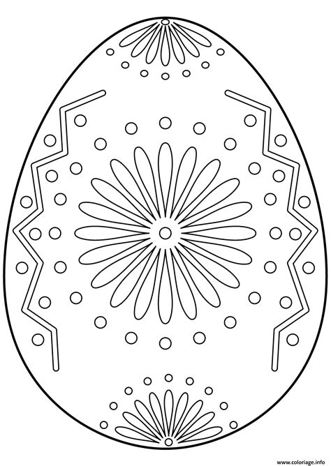 Coloriage Oeuf De Paques Avec Floral Ornament JeColorie