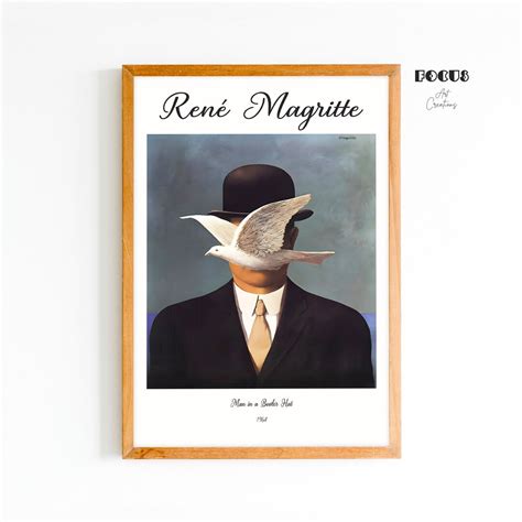 Rene Magritte Man In A Bowler Hat Rene Magritte Poster