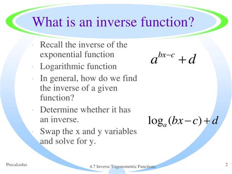 Ppt Inverse Functions Powerpoint Presentation Free Download Id 5371636