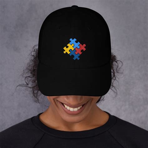 Autism Awareness Puzzle Dad Hat Embroidered Etsy