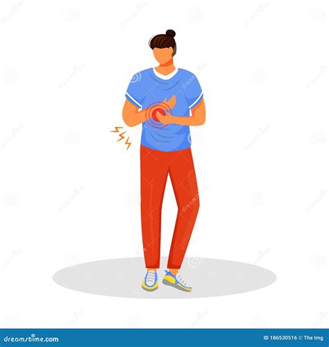 Joint Pain Flat Color Vector Faceless Character Stock Vector