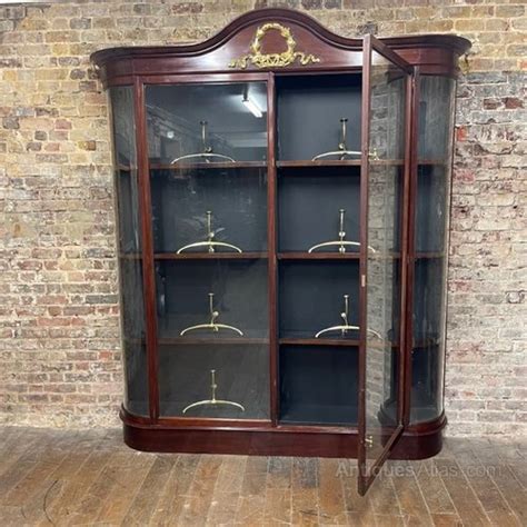 Mahogany Double Display Cabinet As876a572 Antiques Atlas