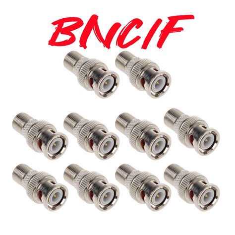 【2pcs】bnc Male Plug To F Type Female Jack Connector Rf Coaxial Coax Adapter Socket Shopee