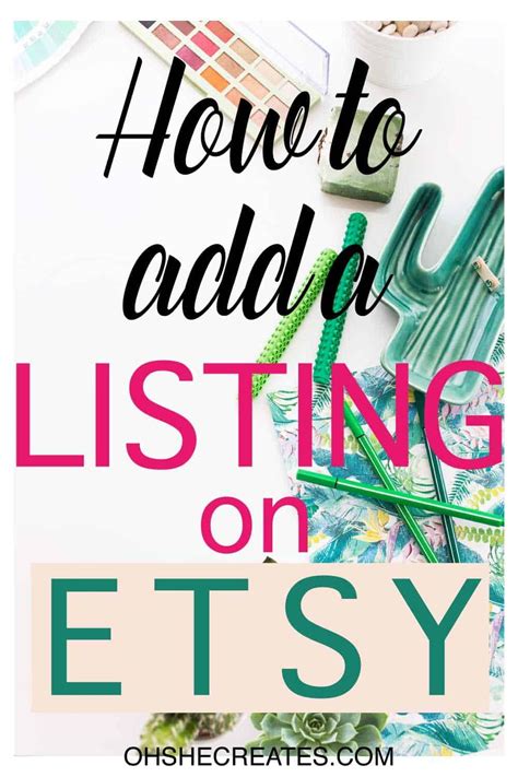 How To Add A Listing On Etsy Starting Etsy Shop Etsy Marketing