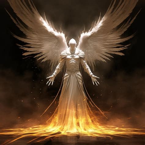 Premium AI Image | A man with wings that says'angel'on it