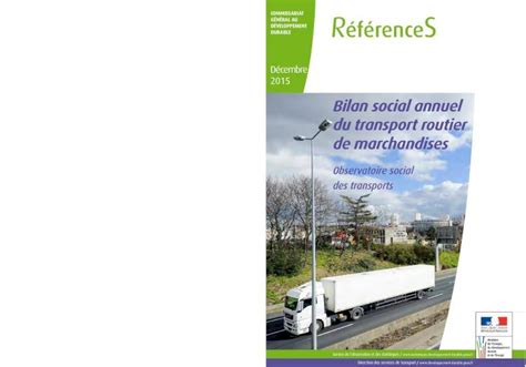 Pdf Bilan Social Du Transport Routier De Marchandises Des