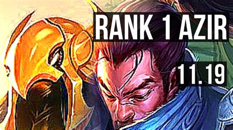 AZIR Vs YASUO MID Rank 1 Azir 10 1 6 Legendary BR Challenger