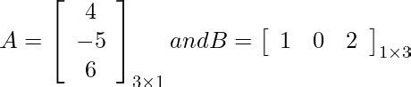 Column Matrix - Definition, Properties, Solved Examples, and FAQs