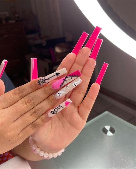 Naildesignidea Linktree Pink Acrylic Nails Long Square Acrylic