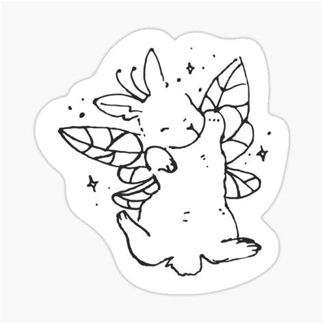 Adorable Magical Fairy Rabbit Sticker Sticker For Sale By Vickybe09