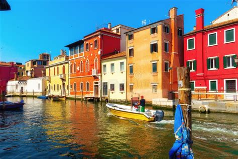 Venice, Canal with Beautiful Old Houses Stock Photo - Image of veneto ...