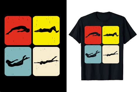 Vintage Swimmer Swimming T Shirt Design Graphic By Tee Expert