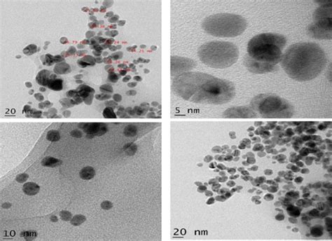 HR TEM Data Of Different Magnifications Of AgNPs Synthesized From The