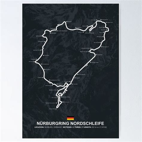 A New Nürburgring Nordschleife Racetack Map Poster