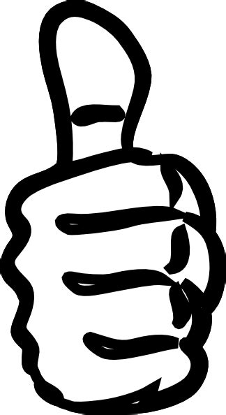 White Black Thumbs Up Clip Art at Clker.com - vector clip art online ...