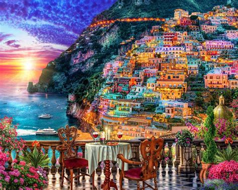 Positano Sunset Scratch And Dent 1000 Pieces Vermont Christmas