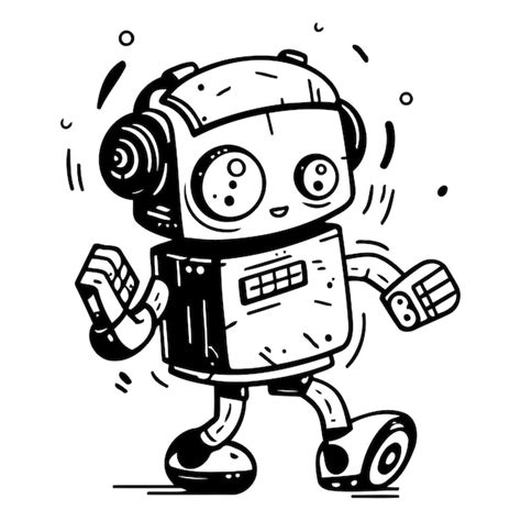 Premium Vector Cartoon Robot Vector Illustration Cute Robot Robot Icon