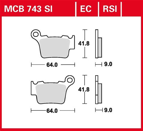 Bremsbelag Trw Sinter Offroad Racing Ktm Smr Supermoto T