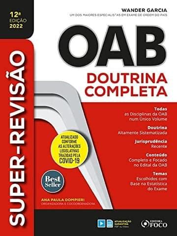 Livro SUPER REVISÃO OAB DOUTRINA COMPLETA 12ª ED 2022 é bom