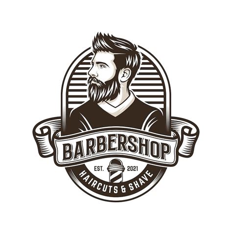 Premium Vector Beard Man Design Logo Illustration