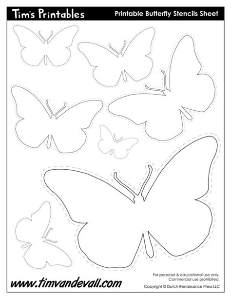 Butterfly Outlines Tim S Printables