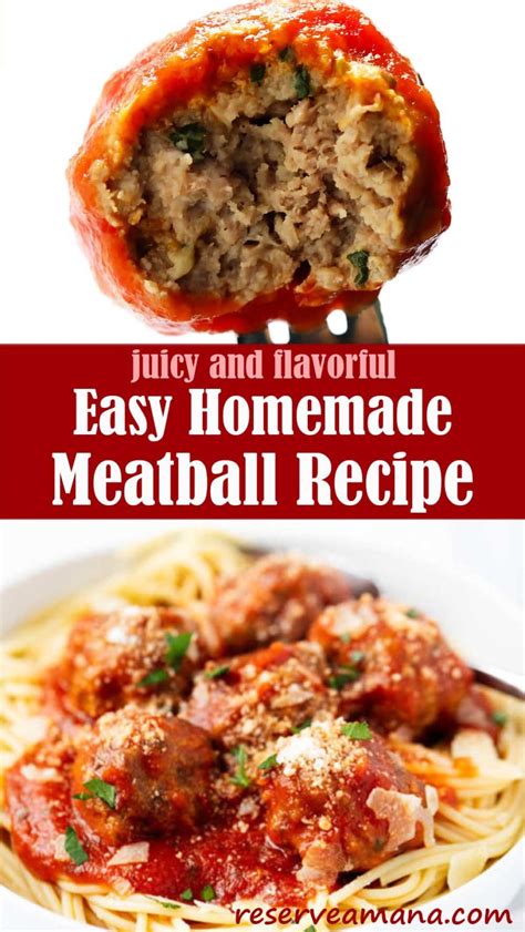 Easy Homemade Meatball Recipe – Reserveamana