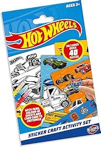 BLADEZ Hot Wheels Licensed Sticker Craft Activity Set Includes Card Cars Stickers Pens And