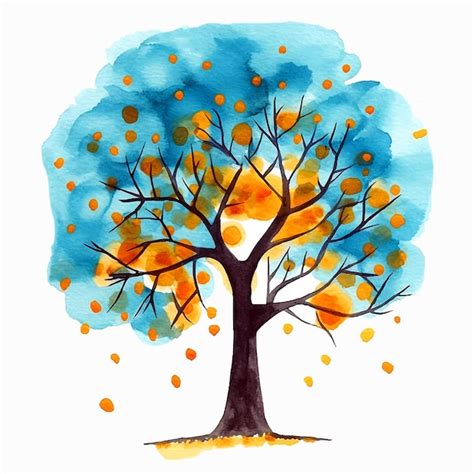 Premium Vector | Abstract tree watercolor hand painted