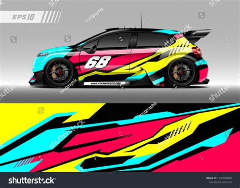 Racing Car Decal Design Vector Graphic Stock Vector (Royalty Free ...