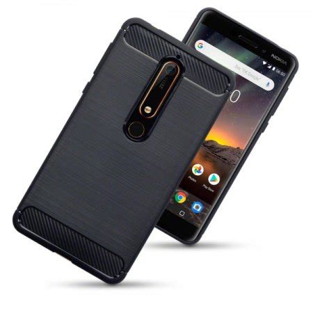 Nokia Carbon Fibre Design Gel Case Olixar Black