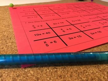 Solving One Step Equations Activity Tic Tac Toe By Idea Galaxy